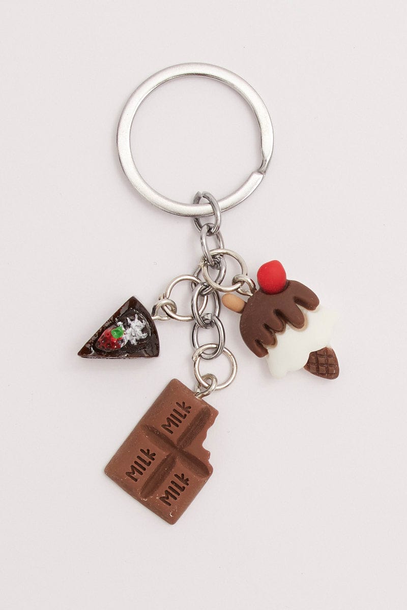 Multi Cake And Chocolate Charm Keyring for YouandAll Fashion