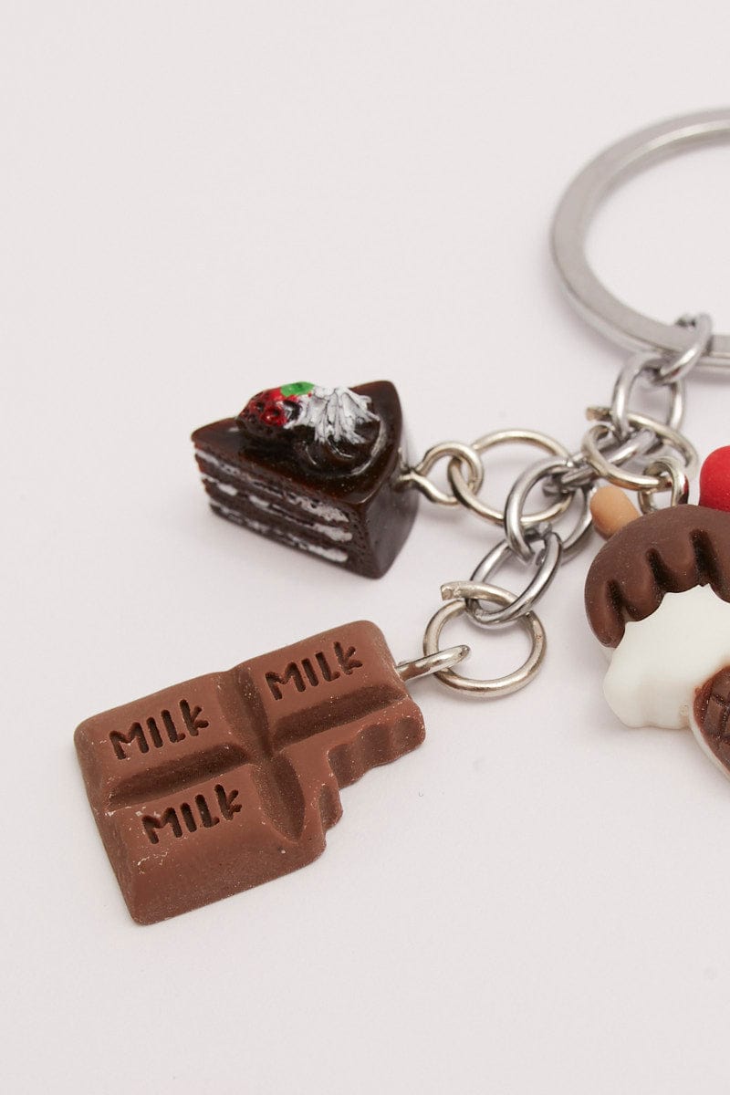 Multi Cake And Chocolate Charm Keyring for YouandAll Fashion