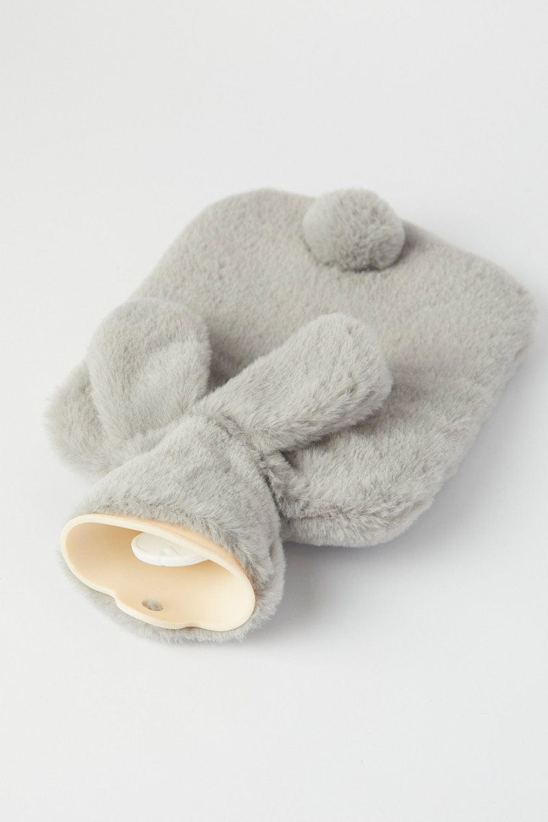 Grey Fluffy Hot Water Bottle for YouandAll Fashion