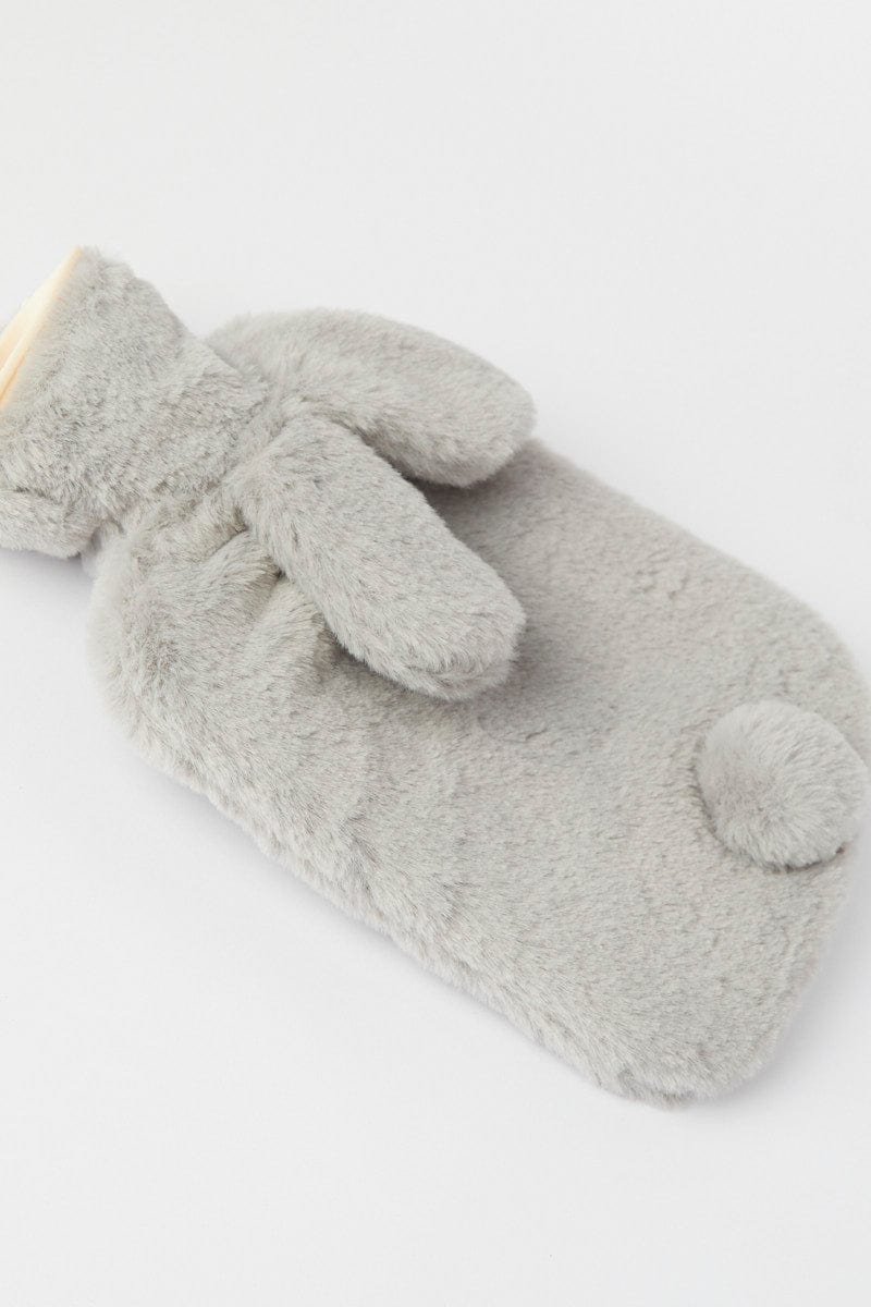 Grey Fluffy Hot Water Bottle for YouandAll Fashion