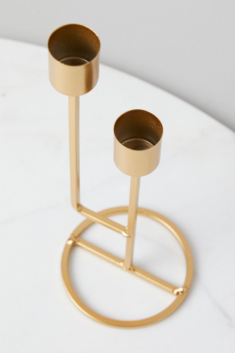 Gold Metal Candle Holder for YouandAll Fashion