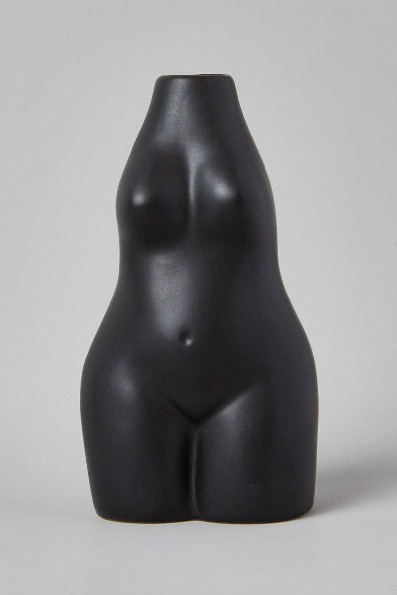 Black Ceramic Body Vase for YouandAll Fashion