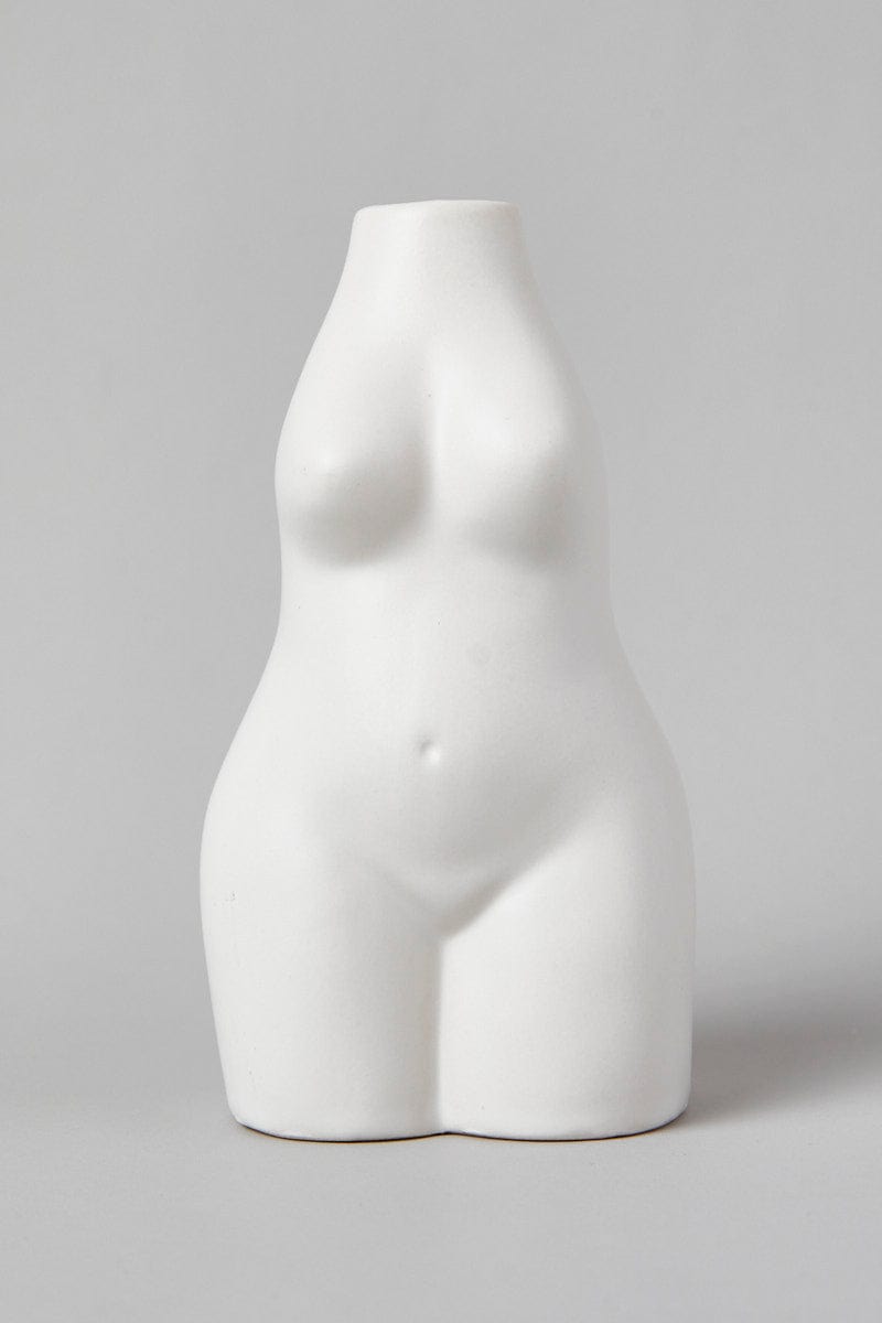 White Ceramic Body Vase for YouandAll Fashion