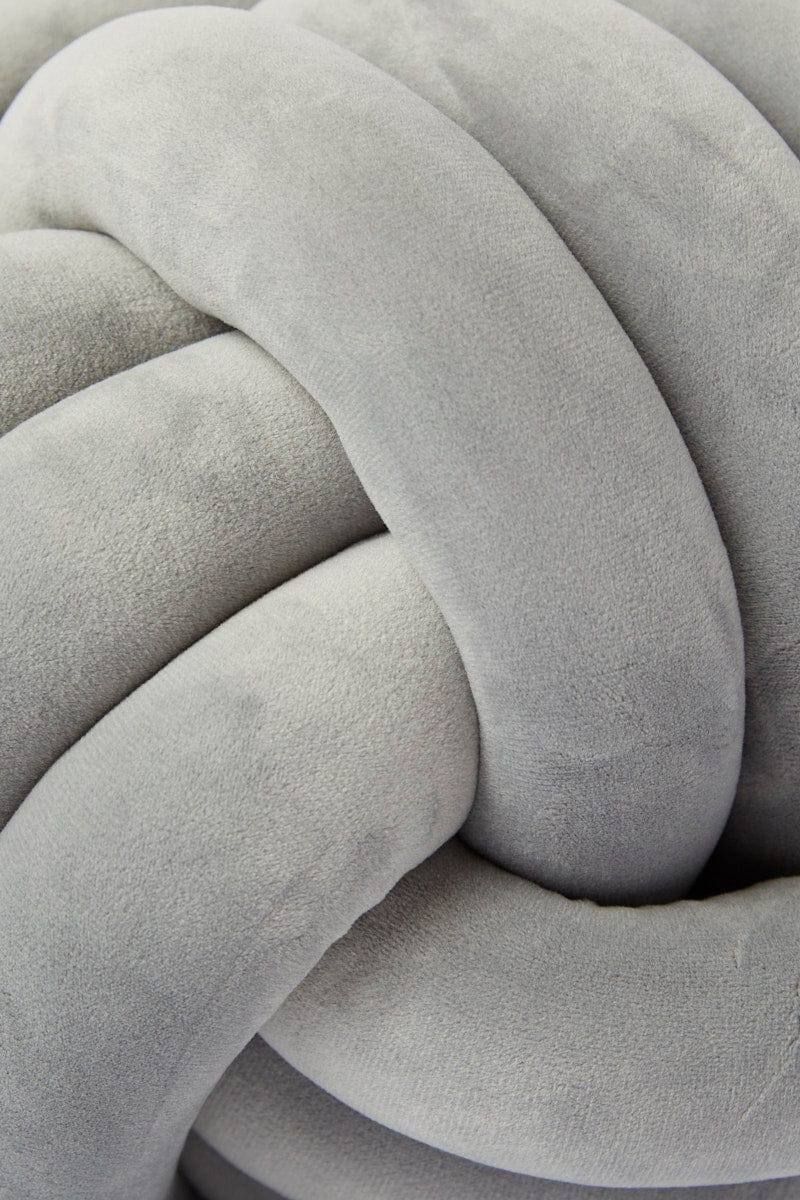 Grey Knot Cushion for YouandAll Fashion