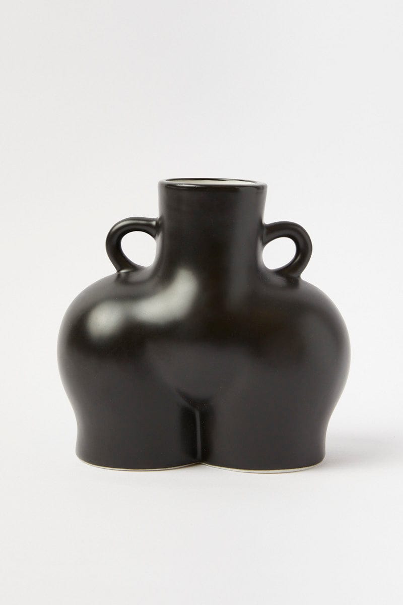 Black Ceramic Booty Vase for YouandAll Fashion