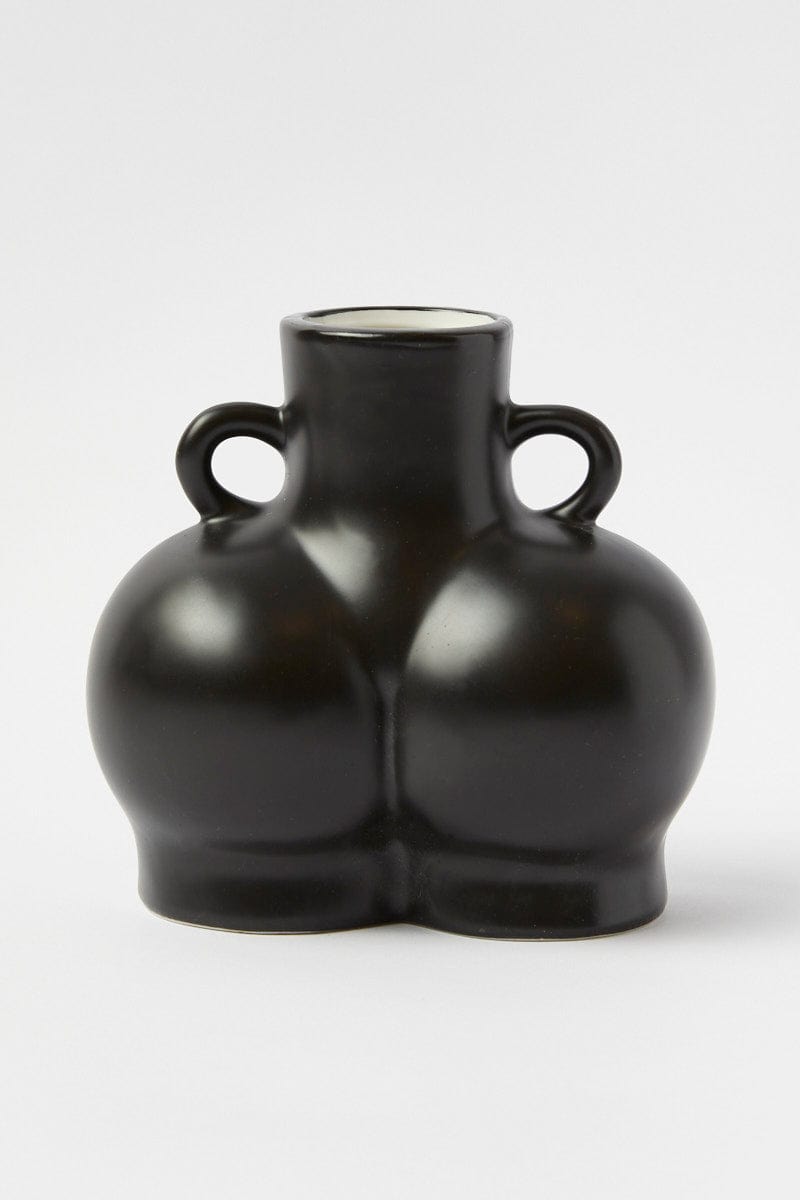 Black Ceramic Booty Vase for YouandAll Fashion