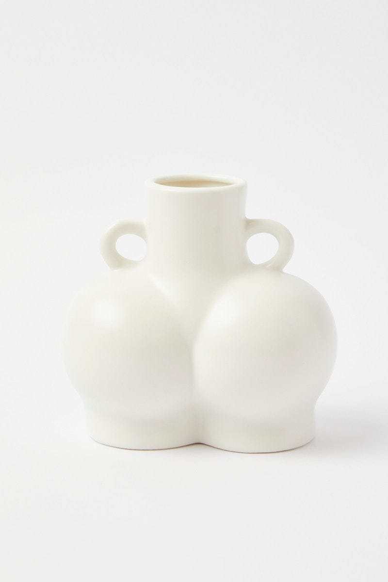 White Ceramic Booty Vase for YouandAll Fashion