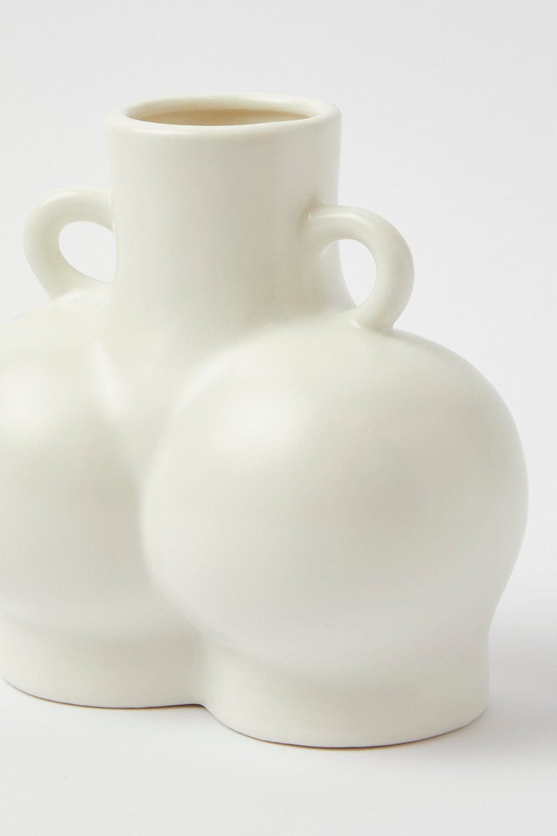 White Ceramic Booty Vase for YouandAll Fashion