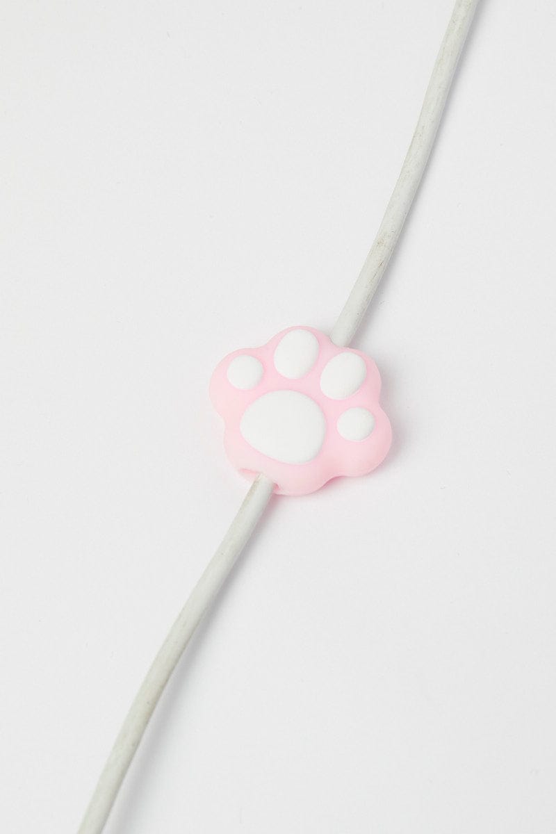 Pink Paw Design Data Cable Protector for YouandAll Fashion