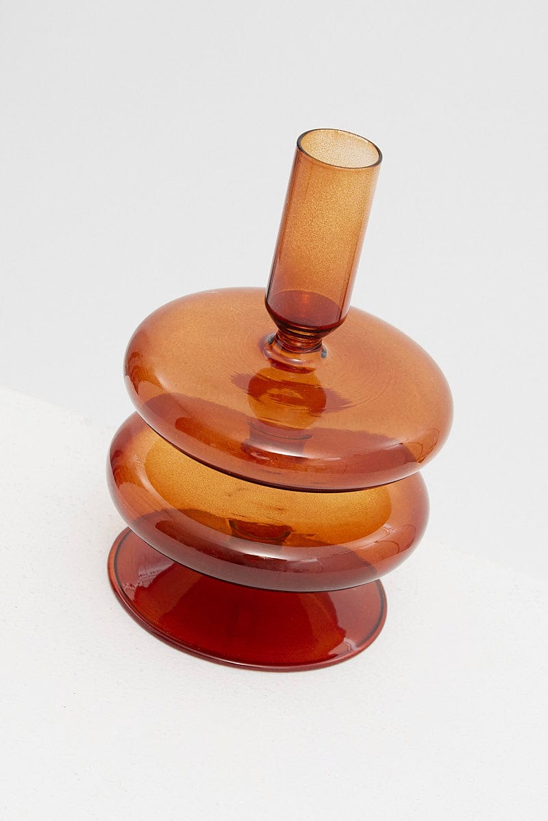 Brown Glass Candle Holder and Vase for YouandAll Fashion