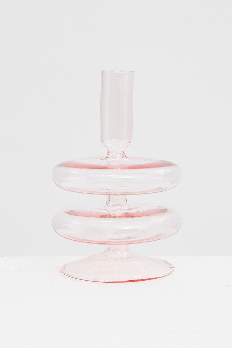 Pink Glass Candle Holder and Vase for YouandAll Fashion