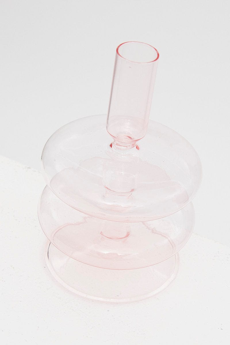 Pink Glass Candle Holder and Vase for YouandAll Fashion