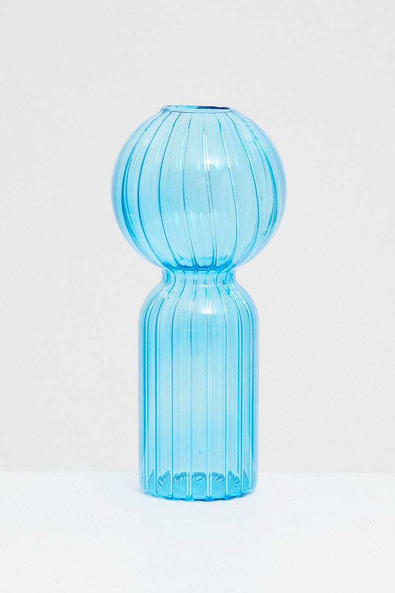 Blue Glass Candle Holder and Vase for YouandAll Fashion