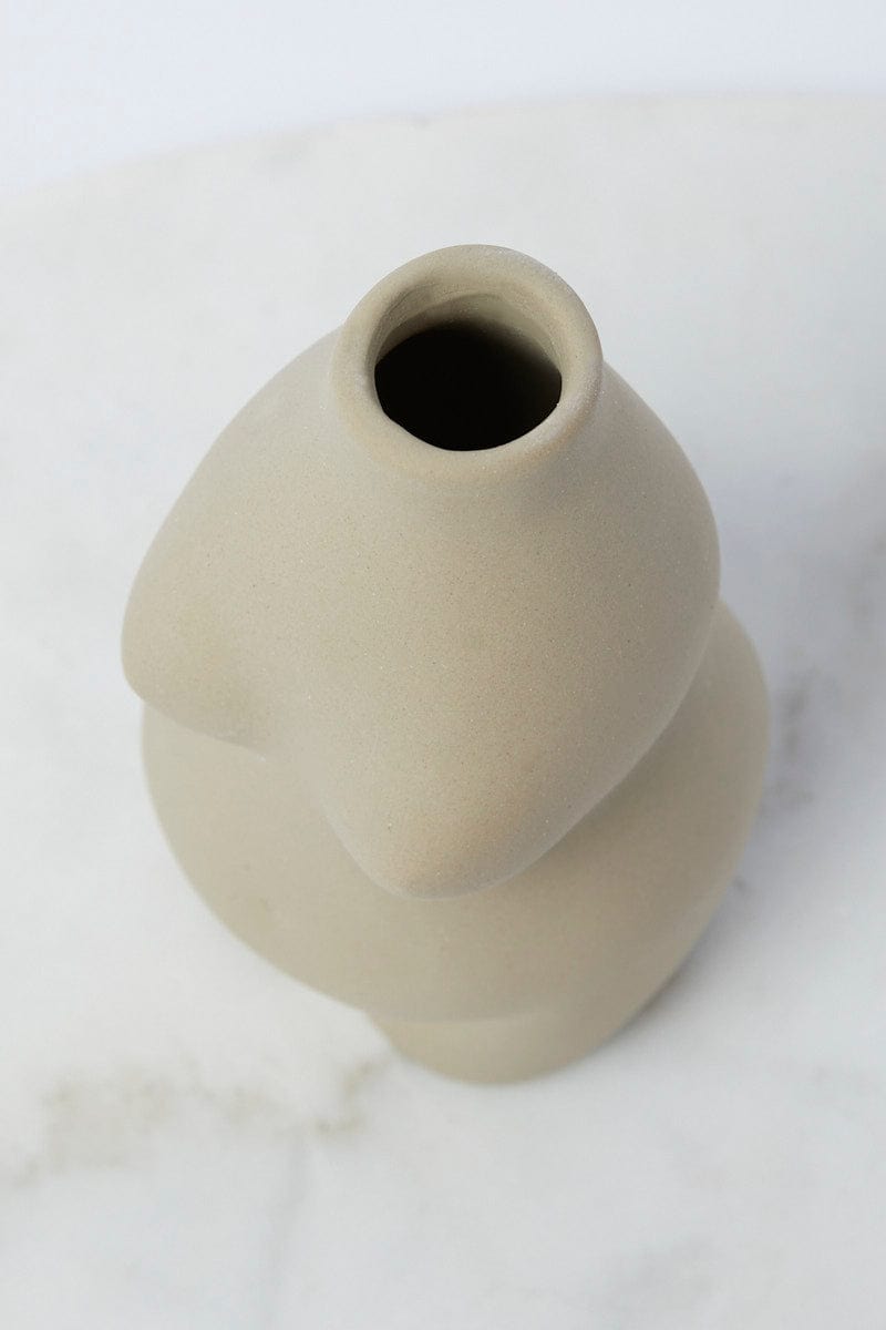 Beige Curve Body Vase for YouandAll Fashion