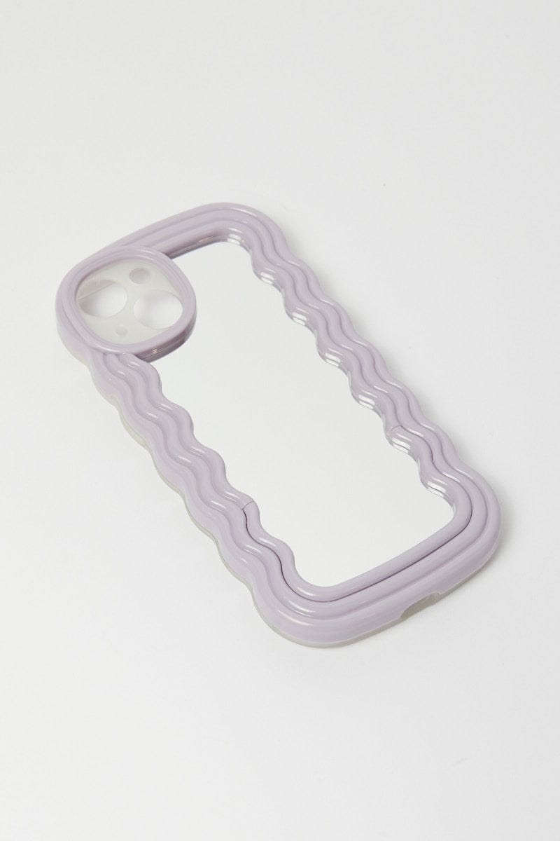 Purple iPhone 14 Mirror Case with Holder for YouandAll Fashion