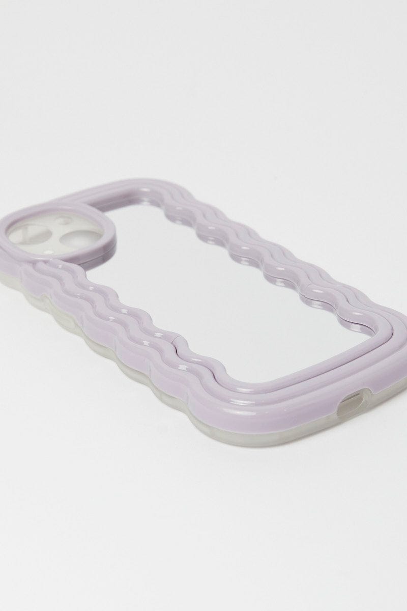Purple iPhone 14 Mirror Case with Holder for YouandAll Fashion