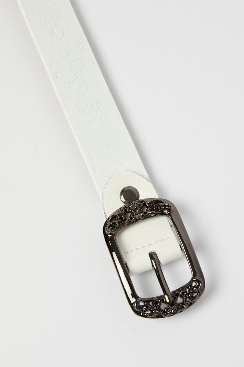 White Buckle Belts for YouandAll Fashion