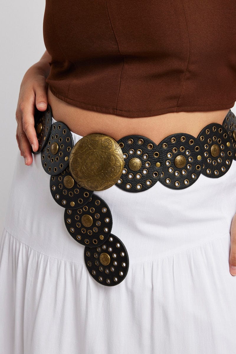 Brown Disc Belt for YouandAll Fashion
