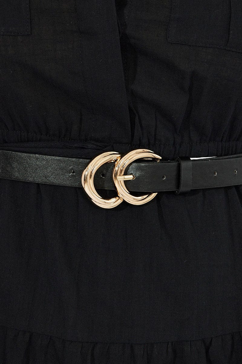 Black Double Twist Circle Waist and Hip Belts for YouandAll Fashion