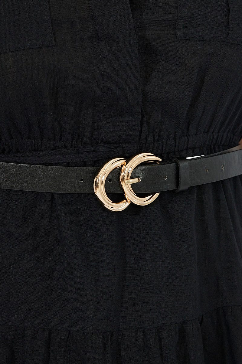 Black Double Twist Circle Waist and Hip Belts for YouandAll Fashion