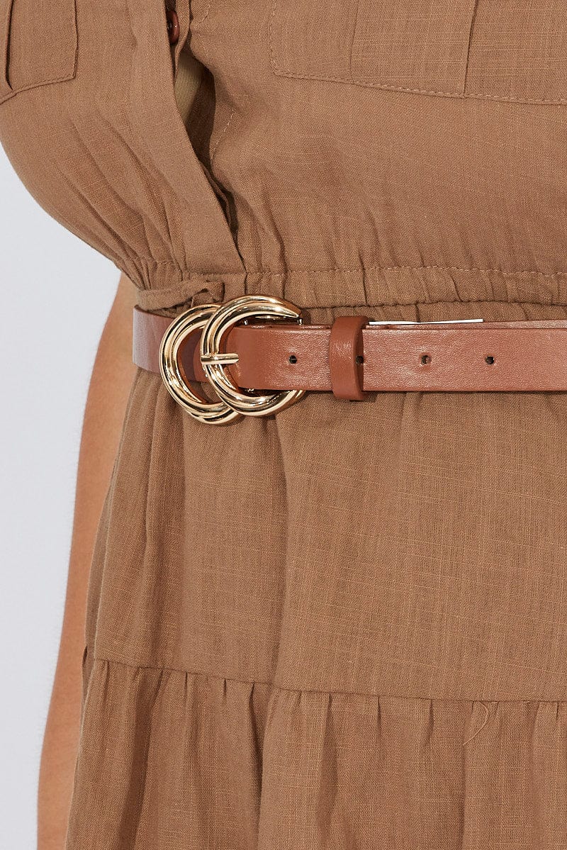 Brown Double Twist Circle Waist and Hip Belts for YouandAll Fashion
