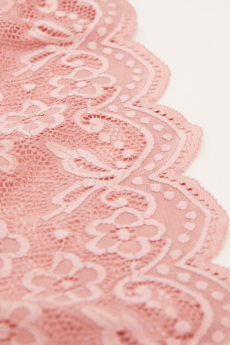 Pink Floral Lace Lingerie Set For Women By You And All