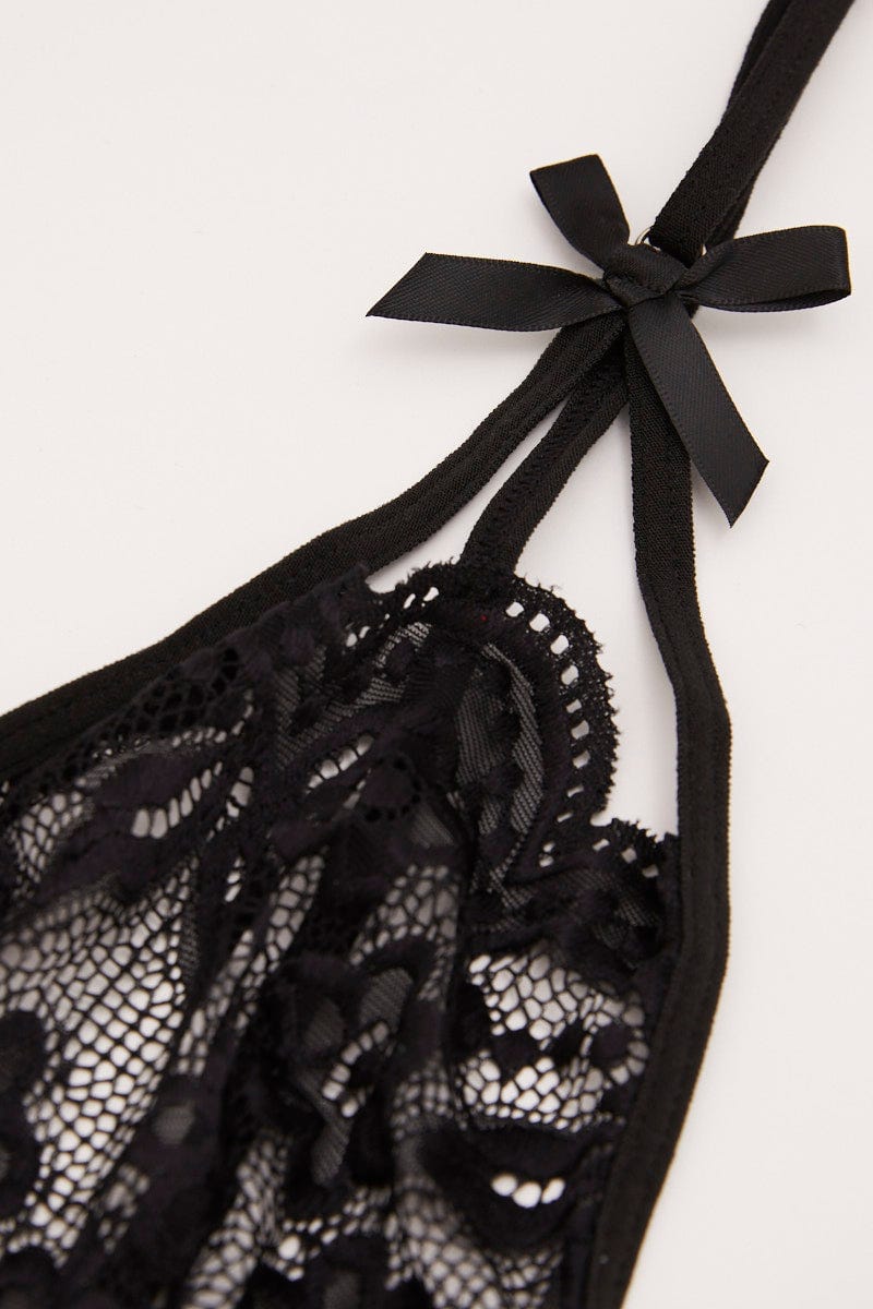 Black Floral Lace Lingerie Se For Women By You And All
