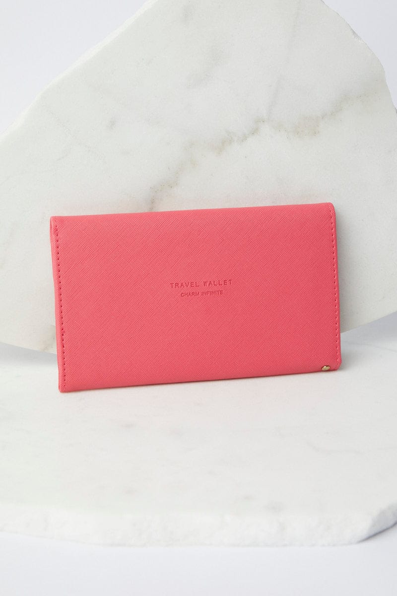 Pink Travel Wallet Passport Holder for YouandAll Fashion