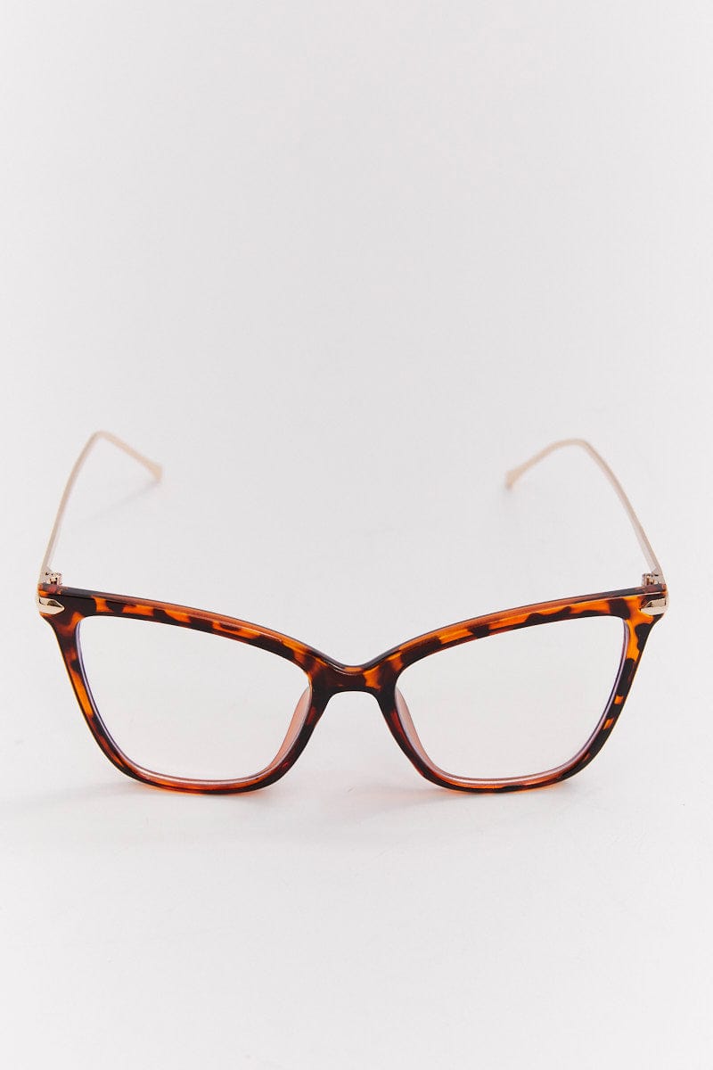 Brown Animal Print Cat Eye Fashion Glasses for YouandAll Fashion