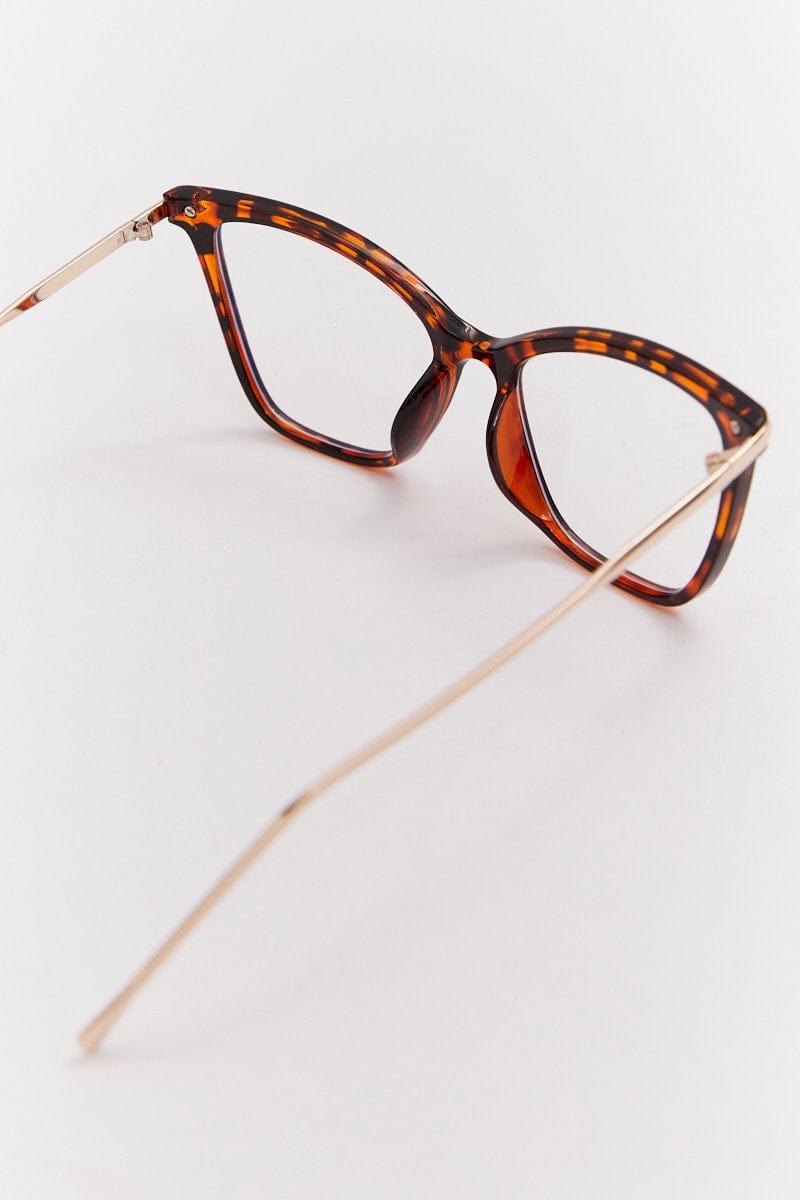 Brown Animal Print Cat Eye Fashion Glasses You All