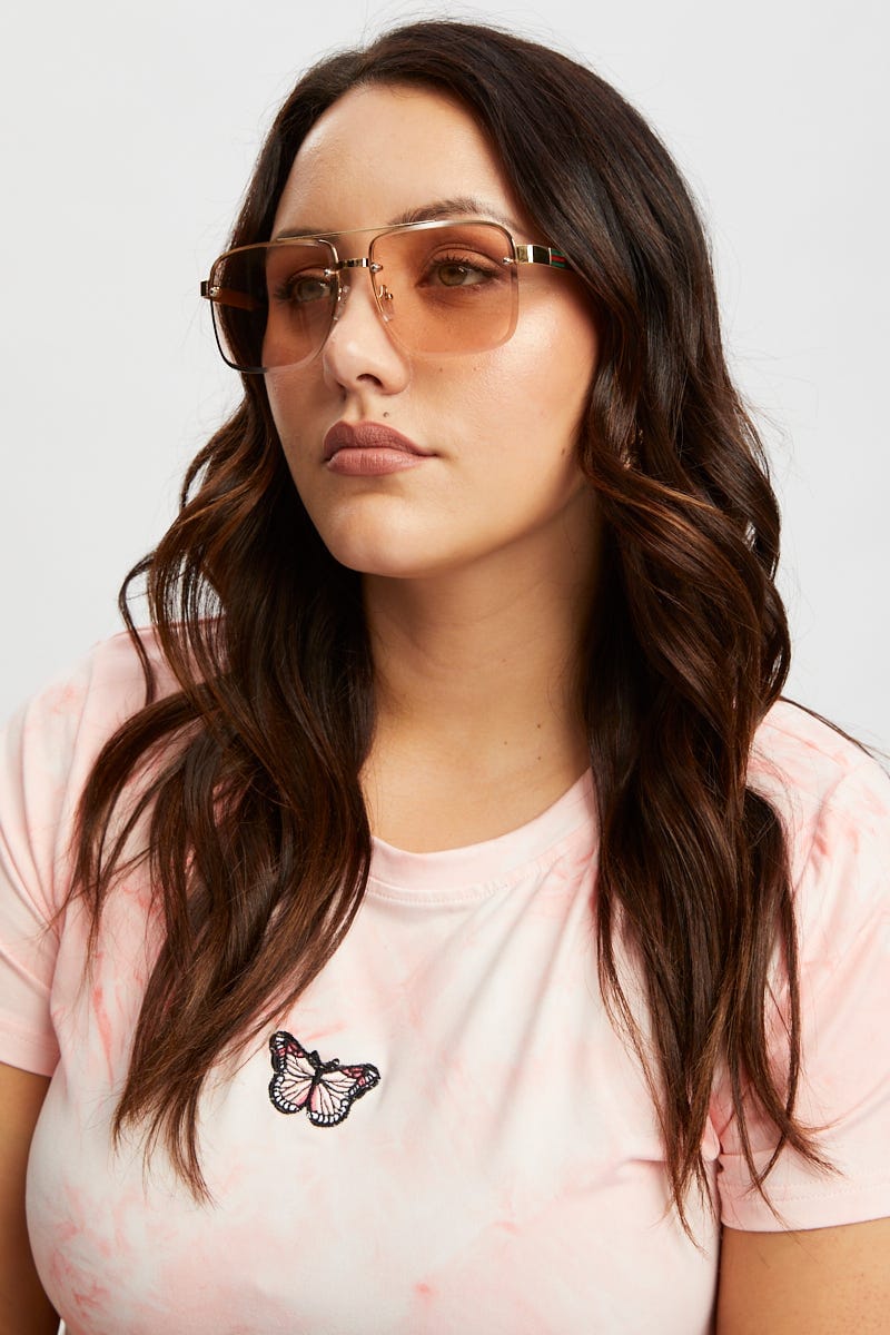 Pink Plus Oversized Square Sunglasses For Women By You And All
