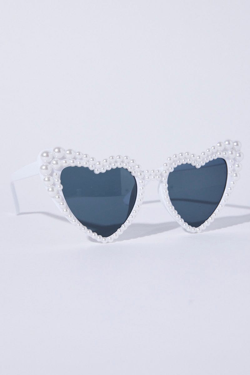 White Heart Sunglasses for YouandAll Fashion