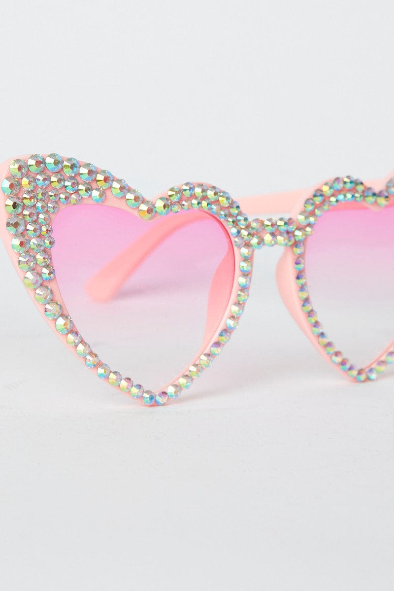 Pink Heart Sunglasses for YouandAll Fashion