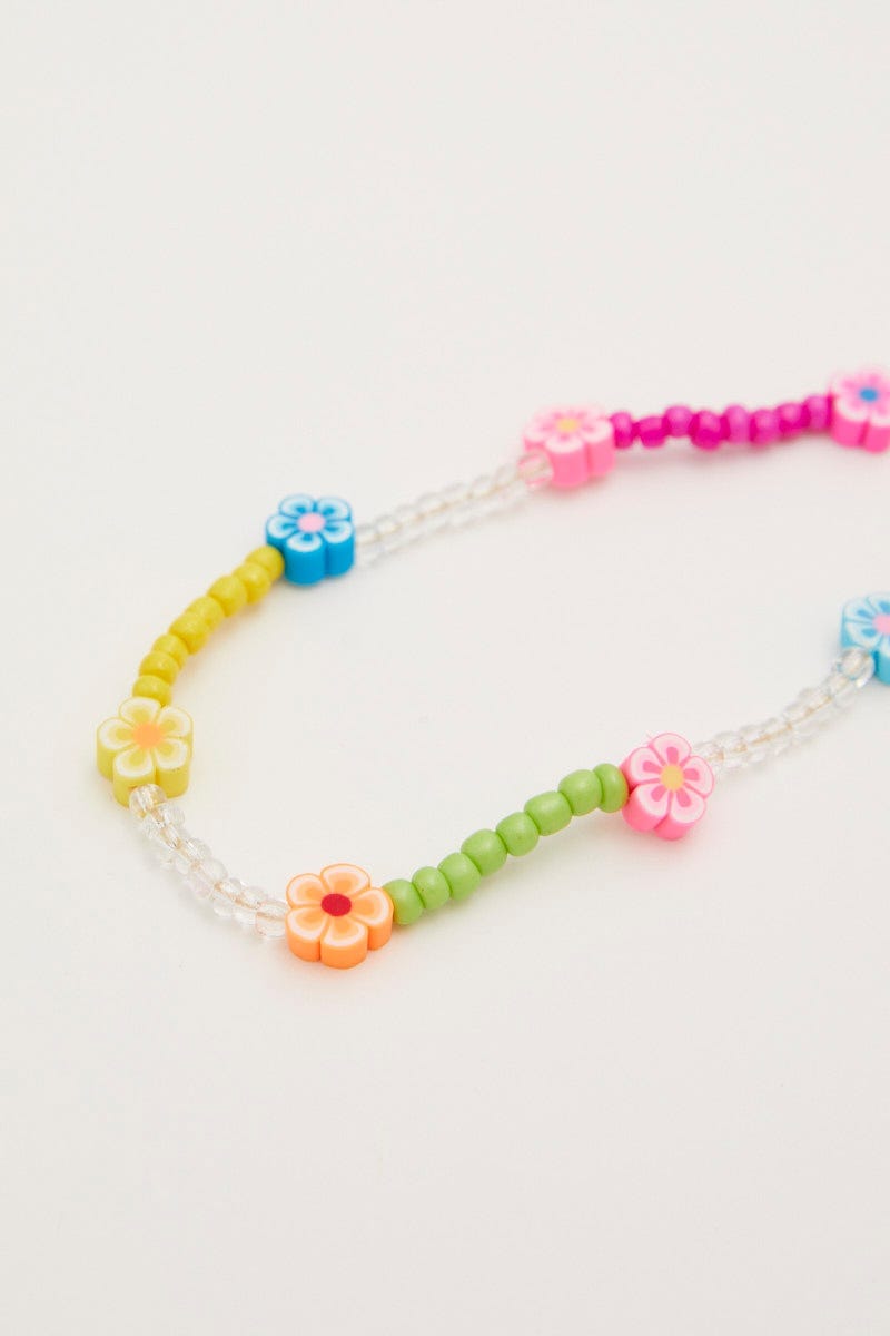 Multi Flower And Beads Phone Chain For Women By You And All