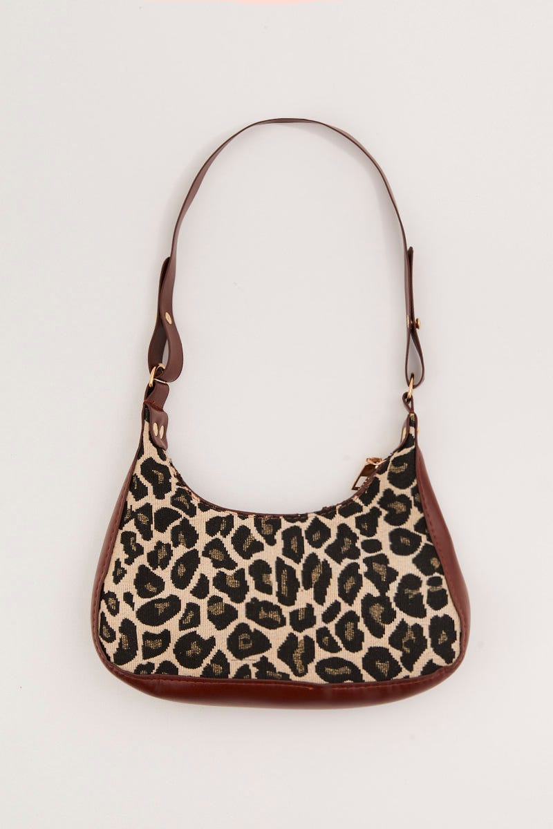 Animal Prt Animal Print Shoulder Baguette Bag For Women By You And All