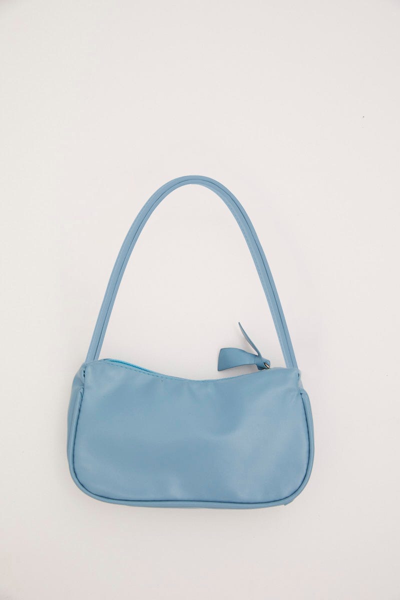 Blue Shoulder Baguette Bag For Women By You And All