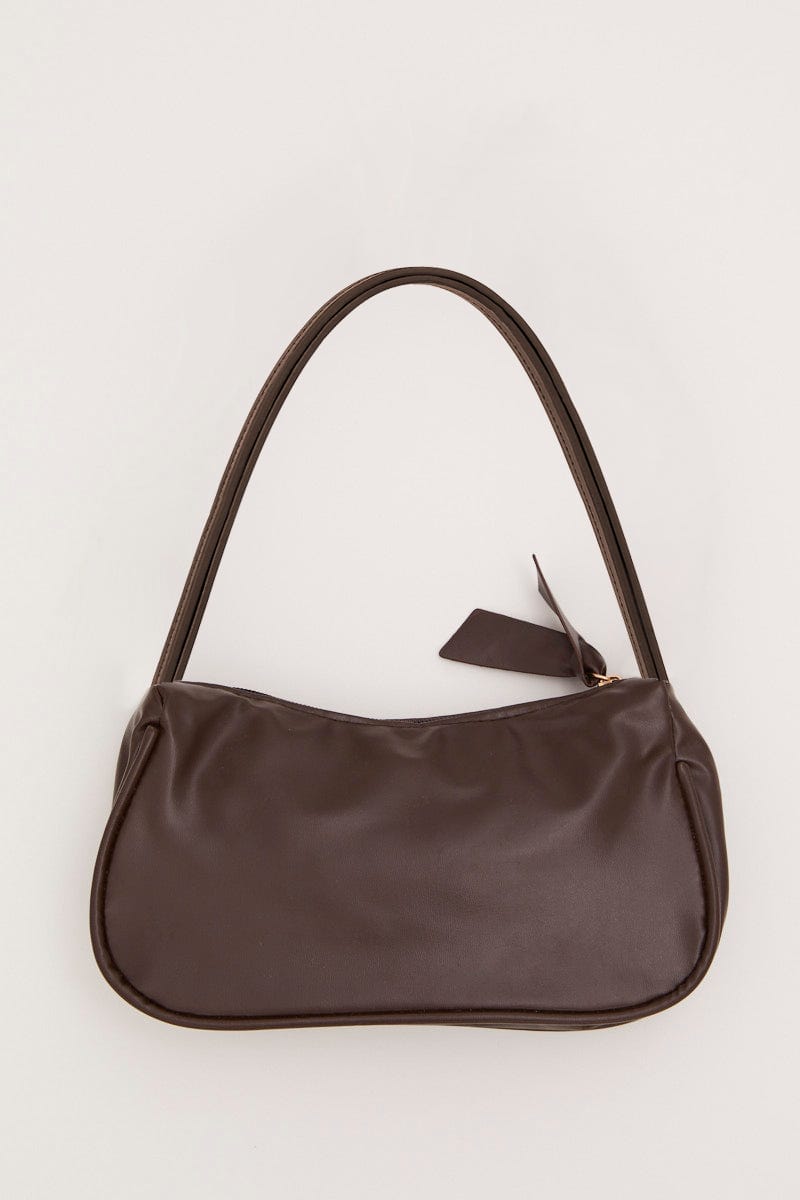 Brown Shoulder Baguette Bag For Women By You And All