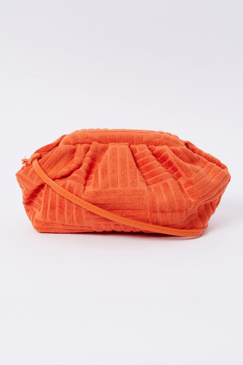 Orange Toweling Detail Crossbody Bag for YouandAll Fashion