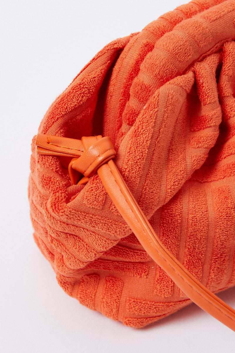 Orange Toweling Detail Crossbody Bag for YouandAll Fashion