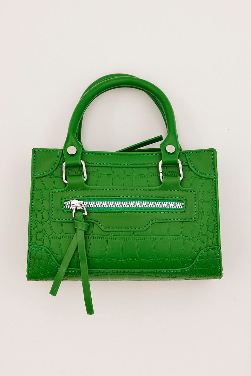 Green Crocodile Print Crossbody Bag for YouandAll Fashion