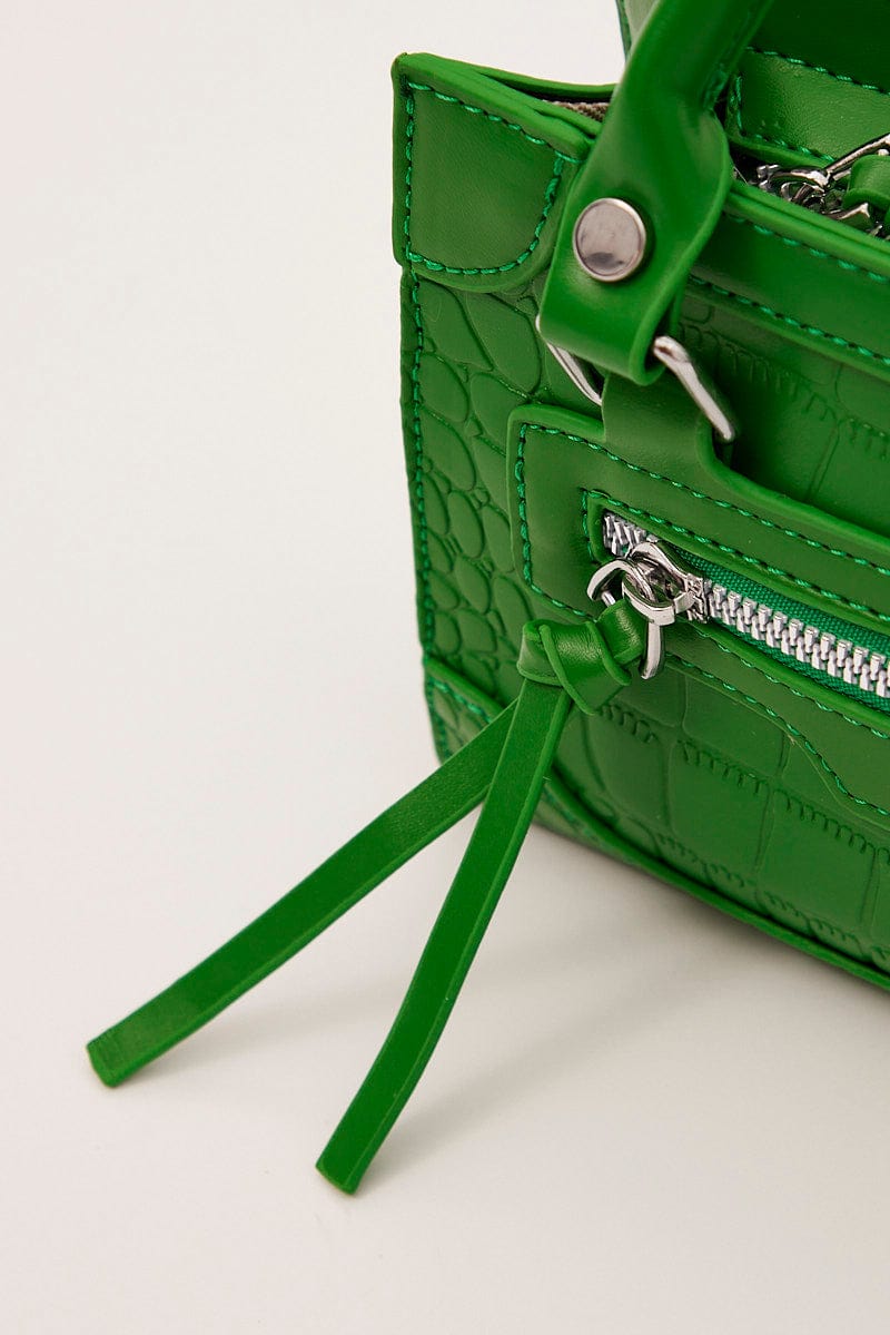 Green Crocodile Print Crossbody Bag for YouandAll Fashion