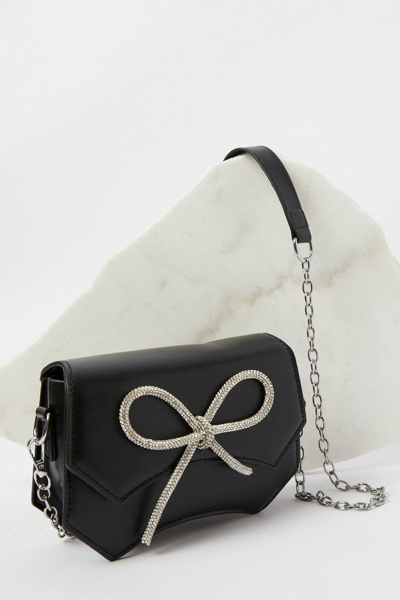 Black Bow Decor Crossbody Bag for YouandAll Fashion