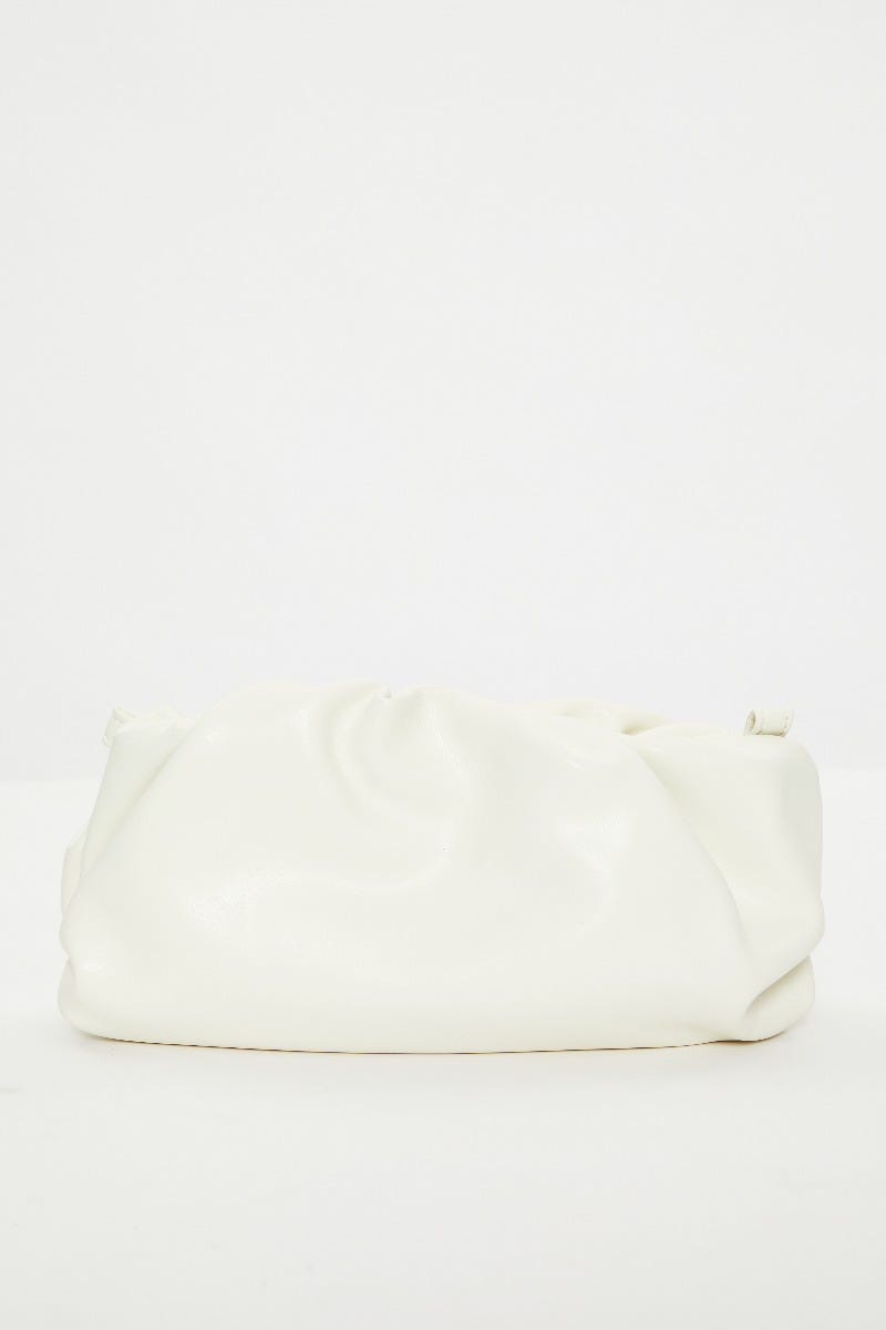 White Nyla Rose Pouch With Chain Bag For Women By You And All