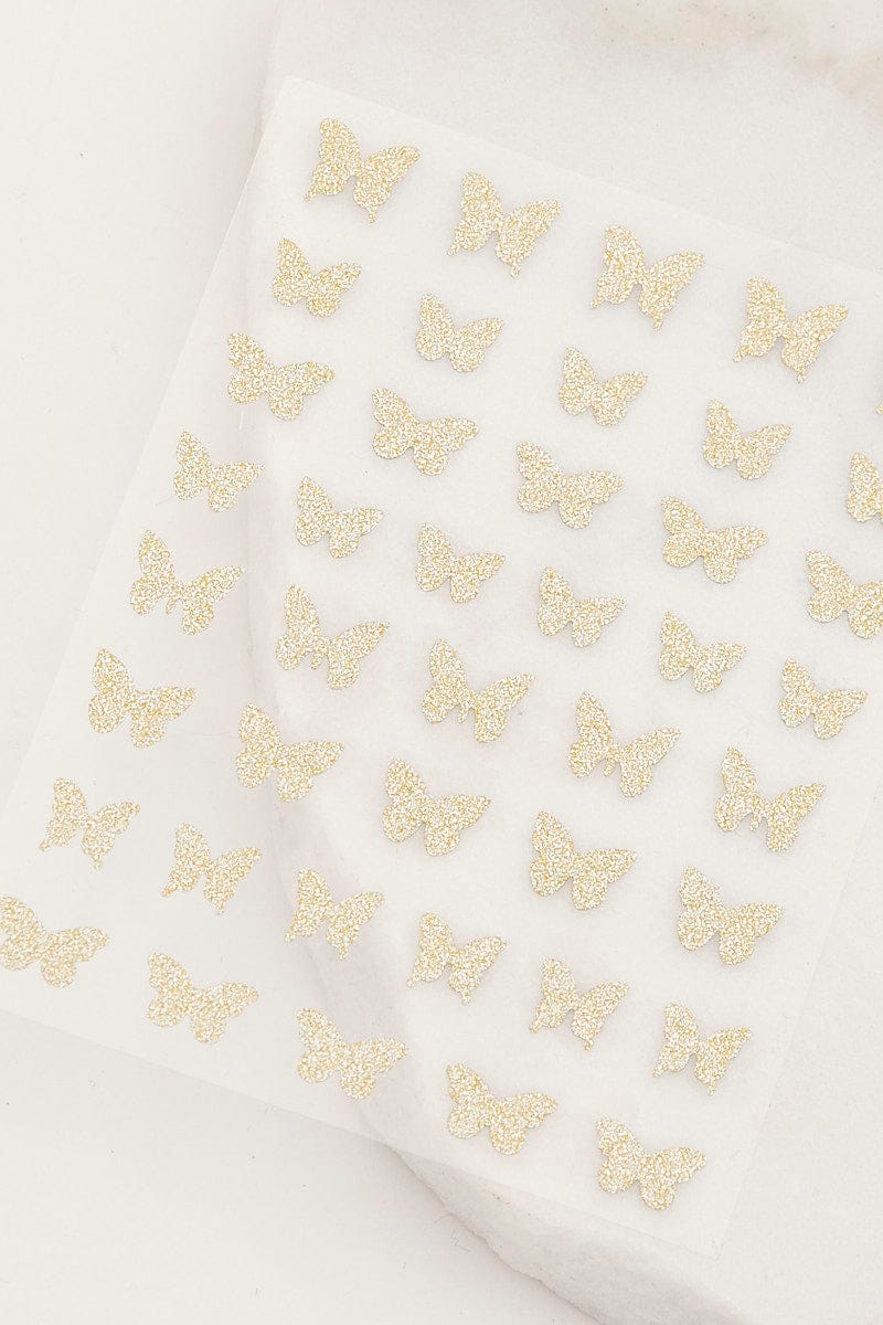 Gold Butterfly Pattern Nail Art Sticker Decals for YouandAll Fashion