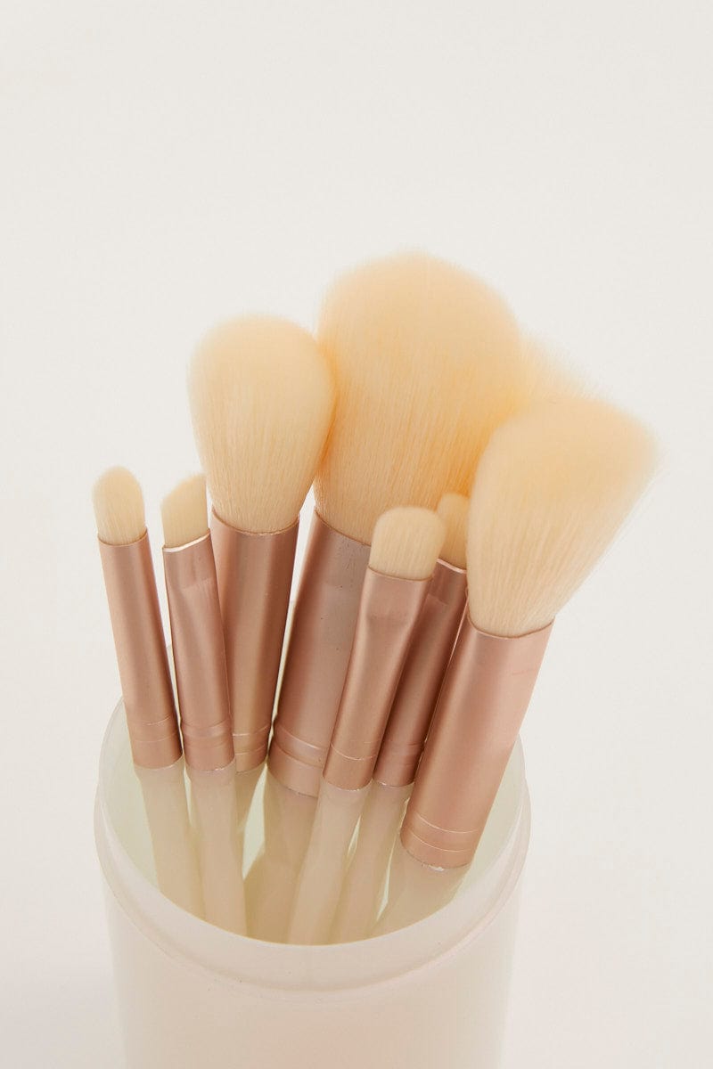 White Pearl White Make Up Brush with Bucket for YouandAll Fashion