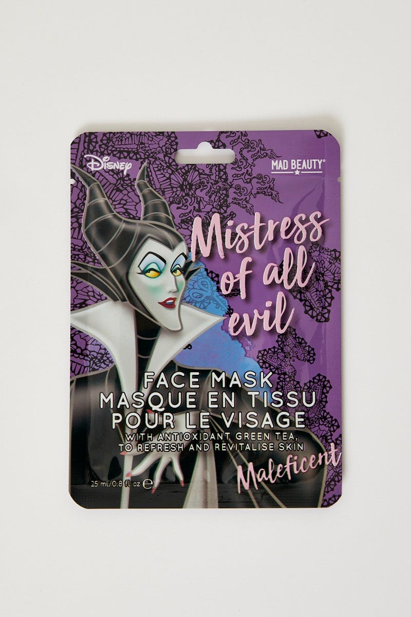 Multi Plus Disney Villains Maleficent Face Mask For Women By You And All