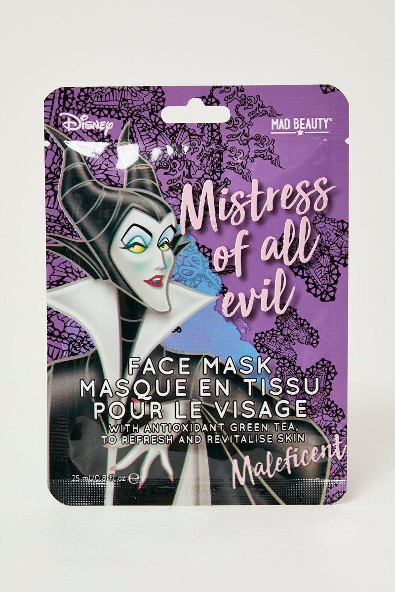 Multi Plus Disney Villains Maleficent Face Mask For Women By You And All