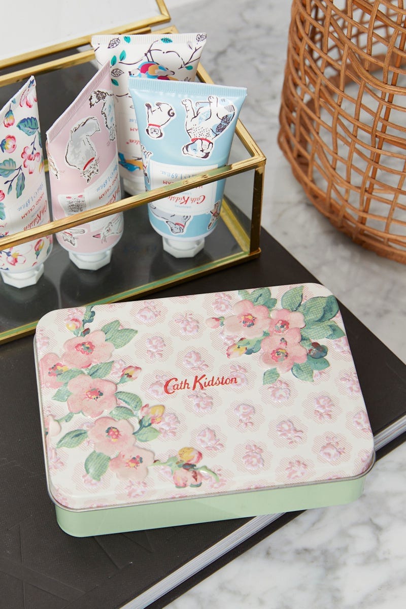 Multi Cath Kidston Tin With Hand Cream & Lip Balm For Women By You And All