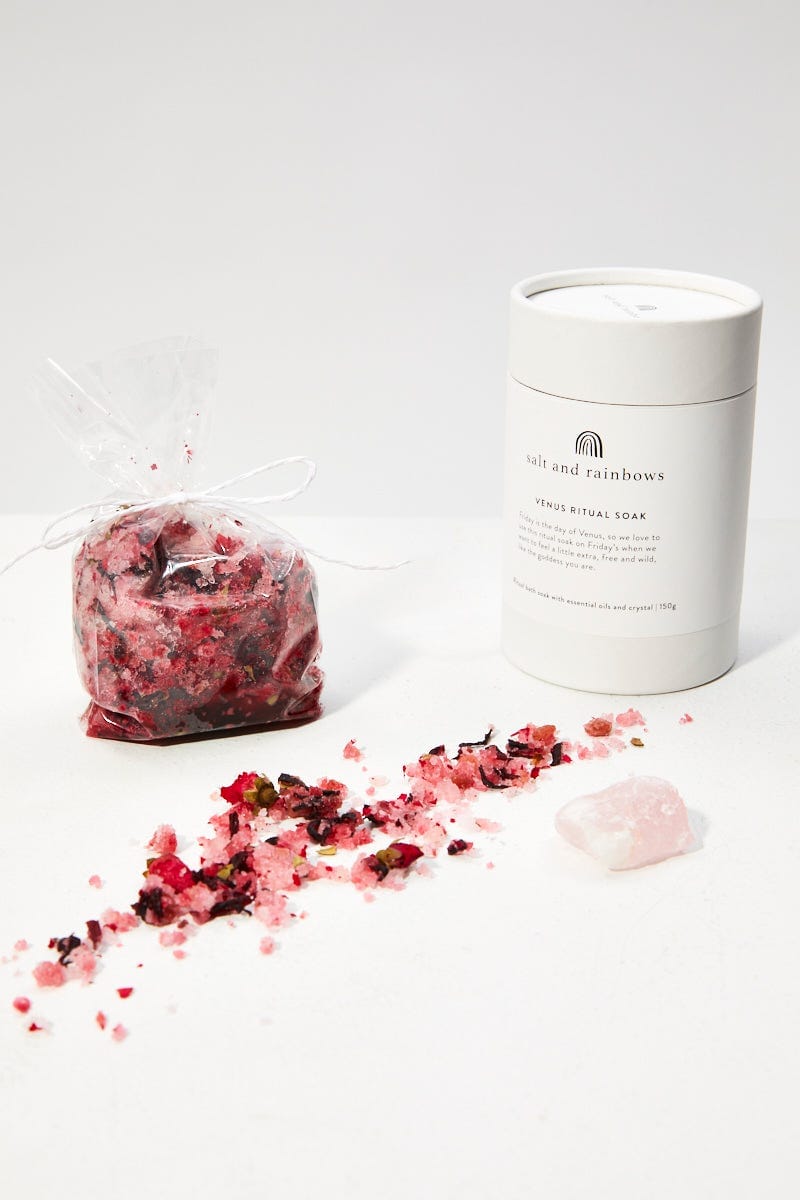 White Salts And Rainbows Venus Ritual Soak For Women By You And All
