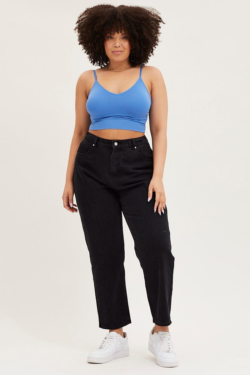 Blue Seamless Bralette For Women By You And All